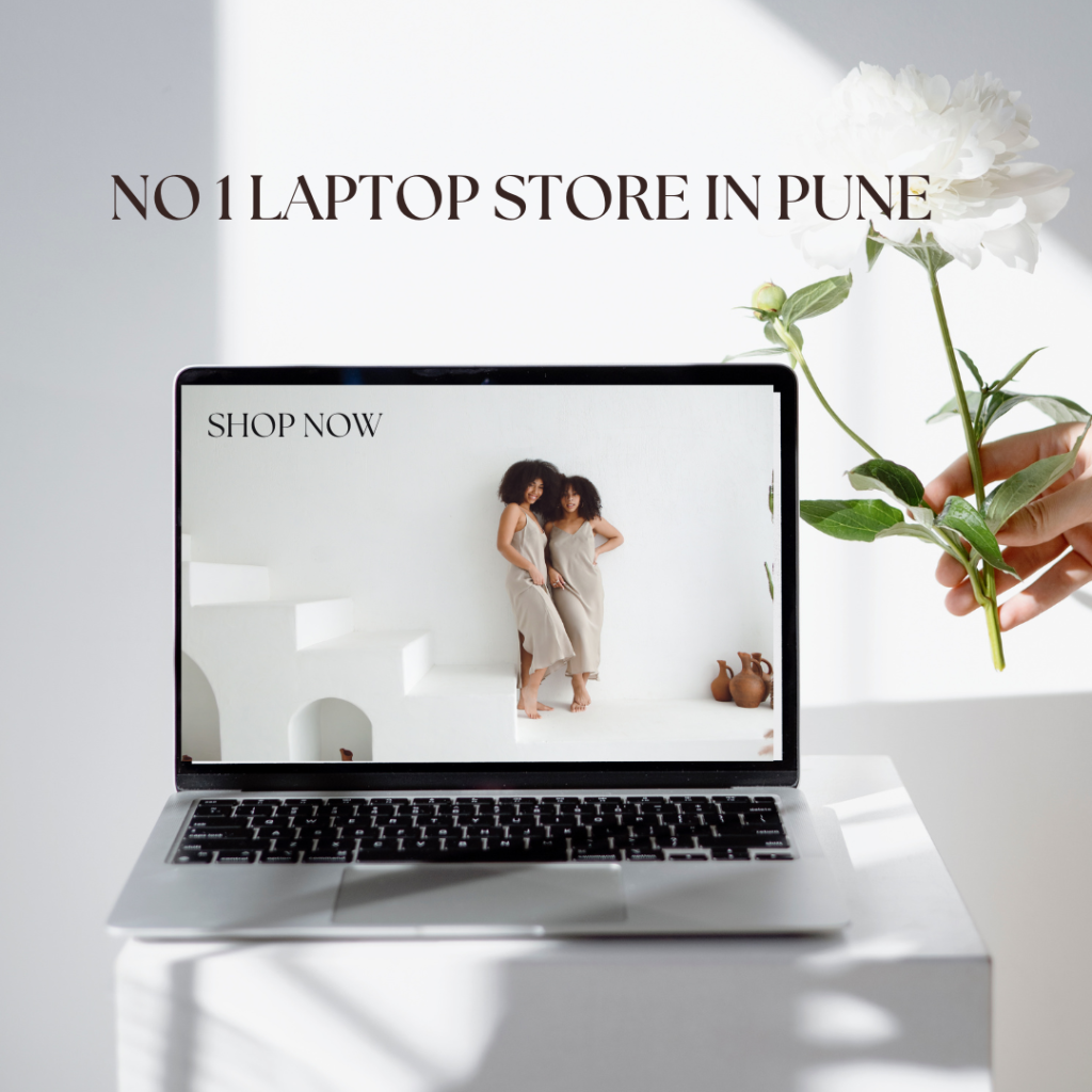 laptop mockup of fashion clothing instagram post